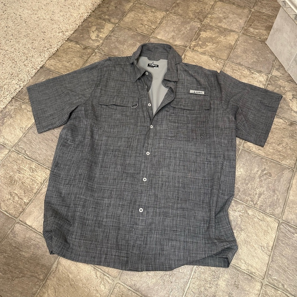 Habit Men's Fourche Mountain River Shirt Long Sleeve Size XL